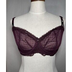 Victoria's Secret Dream Angels push-up Without Padding Plum Lace 36DDD NWT